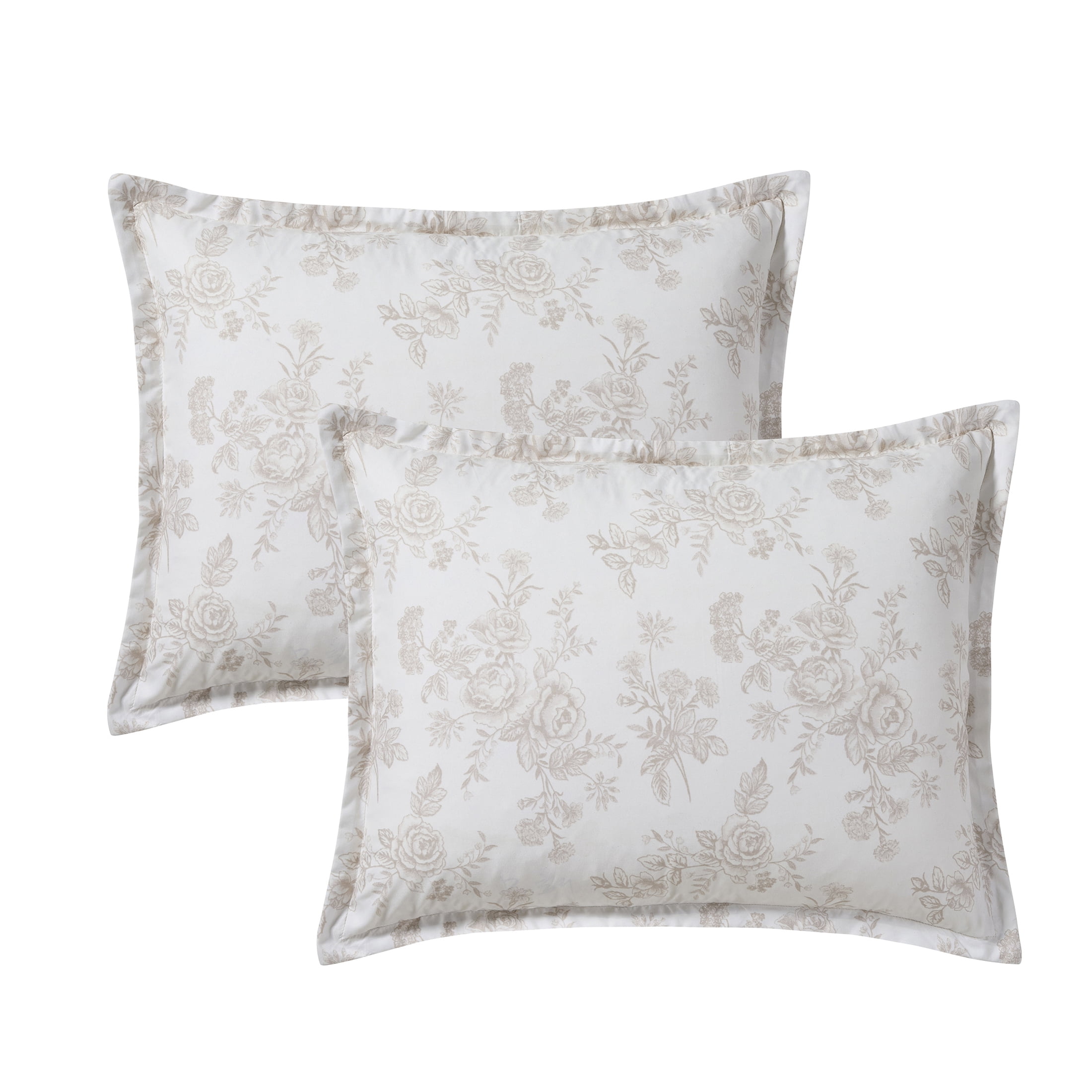 My Texas House Floral 11-Piece Comforter Set with Sheets, Taupe, Queen