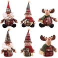 thumbnail image 1 of Juego de 6 decoraciones para árboles de Navidad, muñeco de copo de nieve de dibujos animados, cuadros D, 1 of 5