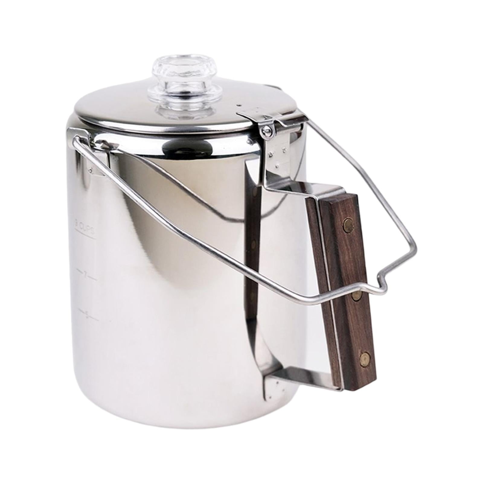 STAINLESS STEEL COFFEEPOT WITH PERCOLATOR (9 CUPS) - MIL-TEC®  Trekking \  Camping \ Camping kitchen utilities Military Tactical \ Eat & Drink \ Cook  Sets Outdoor Survival \ Outdoor Grills 