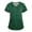 Green #1, variant on Womens Scrubs Short Sleeve V Neck Medical Work Nurse Uniforms Leopard Print Stretch Lightweight Fall Cute Travel Scrub Tops with Pockets Green M