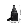thumbnail image 3 of Sac à Dos en Cuir avec Trou pour Écouteurs - Sac Bandoulière Réglable pour Randonnée, Voyage et Usage Quotidien, 3 of 7