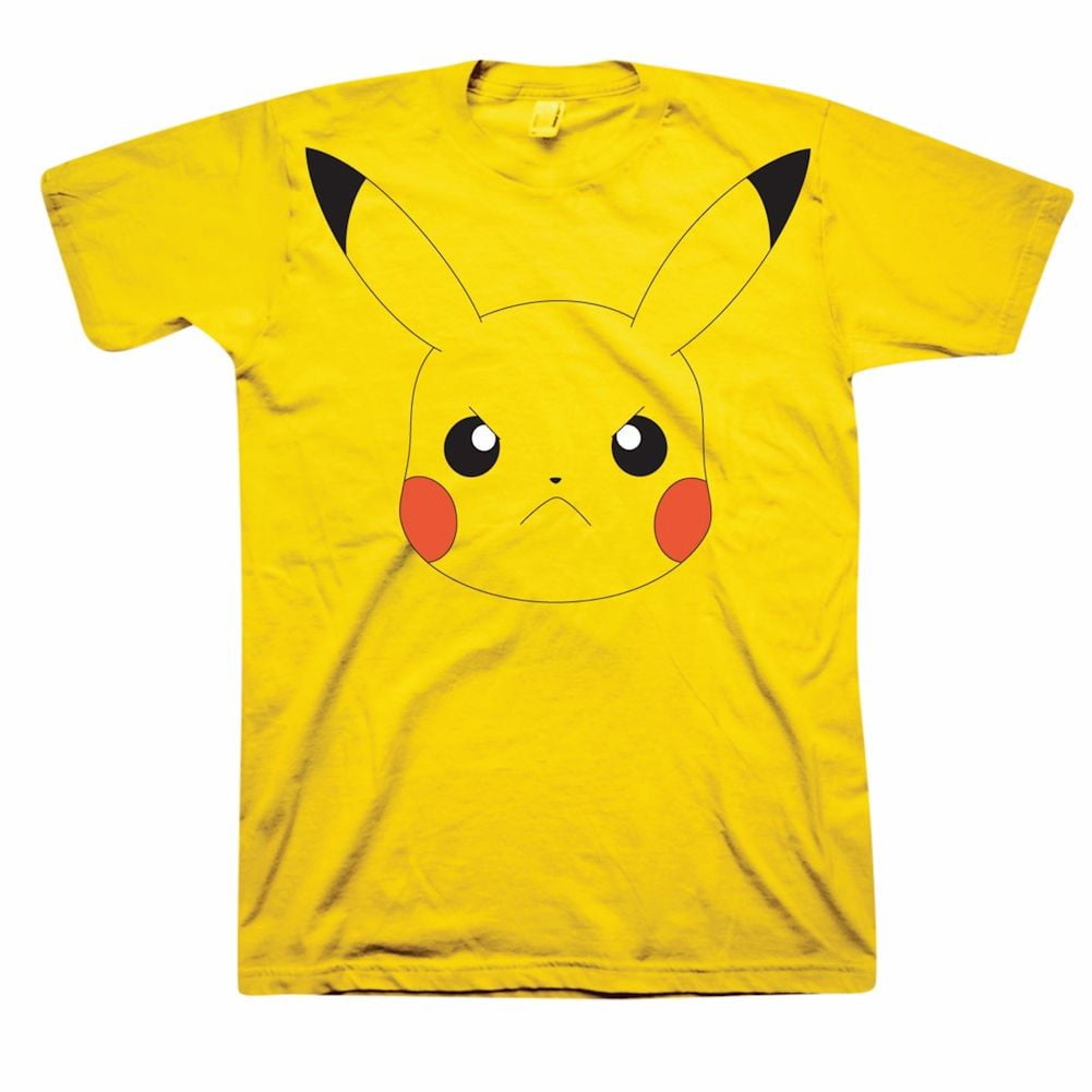 Unisex Adult Pokemon Angry Pikachu Face Yellow T Shirt 2x Walmart Com