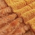 thumbnail image 5 of Home Soft Things Plain Faux Fur Throw - Burnt Orange - 60" x 80", 5 of 7