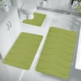 thumbnail image 4 of FAMTKT Bathroom Rugs Sets 3 Piece Foam Bath Mat 3 Set Toilet Mats Universal Soft Comfortable Water Absorption Non-slip Thick Machine Washable Easier to Dry, 4 of 6