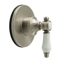 Kingston Brass KS4038BPL Bel-Air Single-Handle Six-Way Diverter Valve with Round Trim Kit, Brushed Nickel