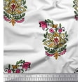 thumbnail image 1 of Soimoi Cotton Voile Fabric Leaves & Floral Block Print Fabric by The Yard 42 Inch Wide, 1 of 3
