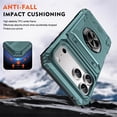 thumbnail image 4 of For Apple iPhone 17 Pro Phone Case with Finger Ring Holder Kickstand, Card Slots，Heavy Duty Shockproof Rugged Protective Working with Magnetic Car Phone Mount,Green,For iPhone 17 Pro, 4 of 7
