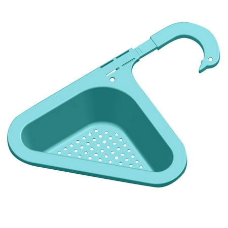 

Pgeraug Drainage rack Retractable Swan Drain Basket Multi Functional Strainer Ing Hanging Rack Triangular Sink Basket Filtering Rack Kitchen Cleaning Supplies Blue