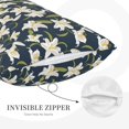 thumbnail image 3 of Lsque Lilies Flowers Pattern Pillow Case – Soft & Cozy Throw Pillow Cover, Hypoallergenic Cushion Case for Sleeping Women with Envelope Closure-20"x30", 3 of 6