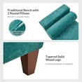 thumbnail image 5 of 54" Storage Bench Upholstered Armrest Bed End Foot Stool 2 Round Pillows Bedroom Entryway Living Room Sage, 5 of 10