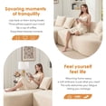 thumbnail image 4 of Timbernest 99" Cloud Sectional Couch, L-Shape Modular Chenille Sofa for Living Room, No Assembly Required, Beige, 4 of 8