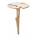 thumbnail image 1 of Outdoor Portable Folding Wine Table for Garden Lawn Picnic Wooden Wine Rack Round Table, 1 of 4