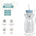 thumbnail image 4 of The 730 Project Honey Bear Straw Cup, BPA Free, Baby Bottle Therapy Training Set, 8 oz, Blue, 3 Pack, 4 of 7