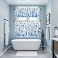 thumbnail image 3 of Blue Polka Dot Kitchen Curtains Sets for Windows 36 Inch Length, Modern Art Abstract Watercolor Dot Rod Pocket Window Treatments Tier Curtains and Valances Set for Bedroom/Bathroom, 3 of 8