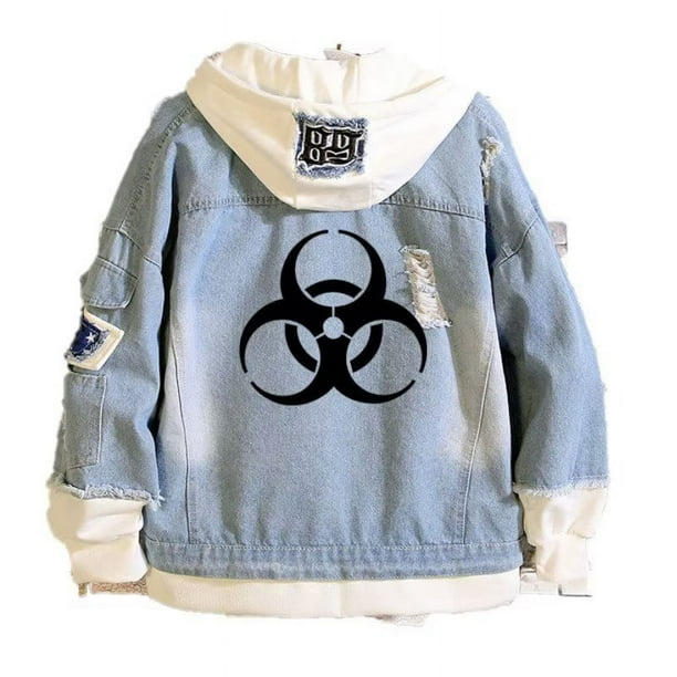 Mochila de denim casual y suelta de Resident Evil.