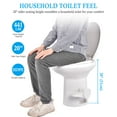 thumbnail image 4 of Yescom RV Toilet Gravity Flush Camper Toilet 20" High Profile Travel Trailer Toilet for RV 2 Packs, 4 of 11