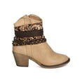 thumbnail image 2 of Nature Breeze Dallas-10 Women PU Paisley Wraparound Studded Cowboy Bootie, 2 of 5