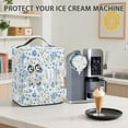 thumbnail image 3 of ZIATUBLES Ice Cream Maker Machine Dust Cover Compatible with Ninja CREAMi NC501/NC301/NC299amz, Open Bottom Kitchen Appliance Decor Cover with Front Pockets, Blue Flower Print, 3 of 6