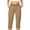 Khaki, variant on Dealovy Womens Capri Pants Elastic High Waist Outdoor Hiking Cropped Pants Lightweight Stretch Cargo Capris with Pockets