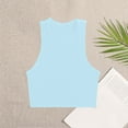 thumbnail image 2 of Wyobmus Women's Workout Fitted Tank Top Sleeveless form Fitting Crew Neck Basic Tops Fitness Running Yoga Shirt Blue, 2 of 3