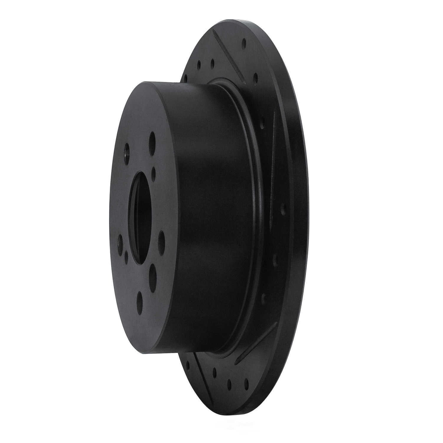 Dynamic Friction Company 633-76076R DFC Brake Rotor - Drilled And Slotted - Black