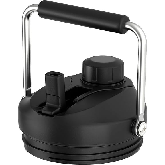 Jmoe USA Improved Jug Lid for Yeti Half Gallon and One Gallon Rambler Jugs | 2 in 1 Replacement Lid | Large Chug Spout and Leakproof Flip Straw | BPA Free Plastic | Includes 4 Straws