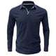 thumbnail image 4 of Blusa y camisa de manga larga con cuello vuelto para hombre, blusa informal de moda con cuello vuelto y manga larga, blusa transpirable, blusa para hombre, 4 of 7
