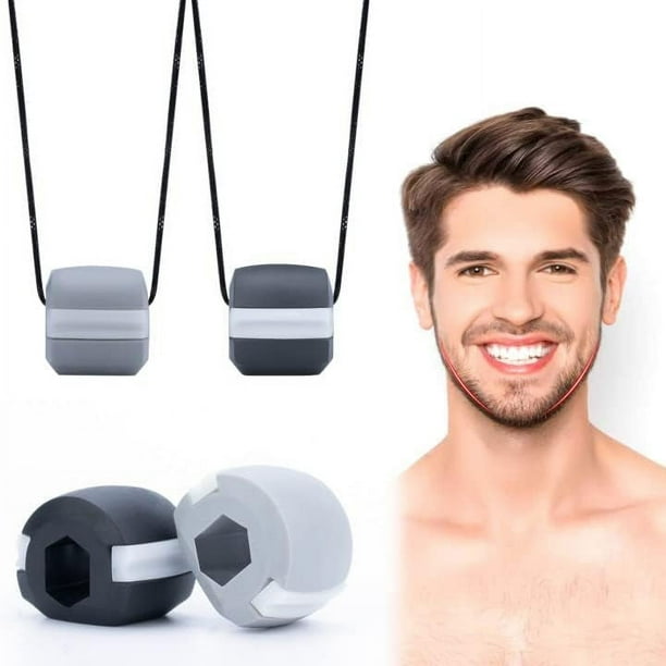 Hweilai 2 Pieces Jaw Exercise Ball Black Gray Jaw Exerciser Facial Toning Facial Beauty Tool Jaw Muscle Muscler Jaw Women Men