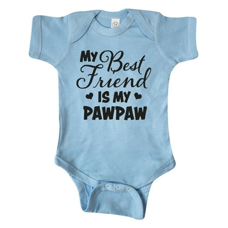 

Inktastic My Best Friend is My Pawpaw with Hearts Gift Baby Boy or Baby Girl Bodysuit