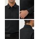 thumbnail image 5 of Camisas de Trabajo Lars Amadeus Hombre Manga Larga Ajustadas con Botones y Bolsillo Negro M, 5 of 5