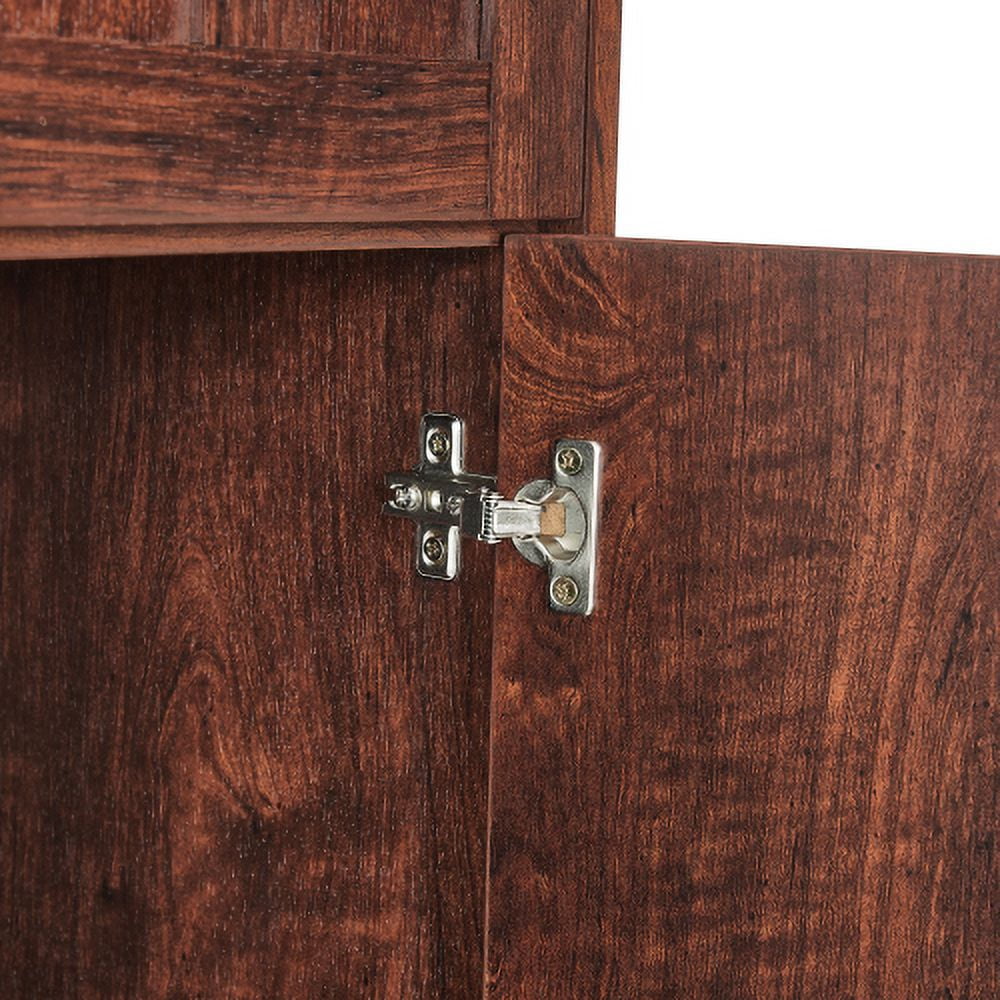 Jaodemo Kitchen Pantry Cabinet, Brown, 12.8''