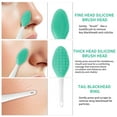 thumbnail image 2 of Unique Bargains Silicone Pore Brush Gentle Exfoliating Double-Sided Pore Cleaning Brush Deep Cleansing Tool Green Blue Purple 3 Pcs, 2 of 8