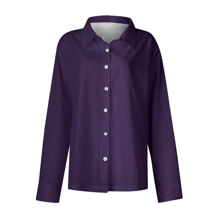 ladies purple dress shirt Port Authority L608 Long Sleeve Easy Care Classic Clergy Shirt Design Silk Shirts for Women Basic
