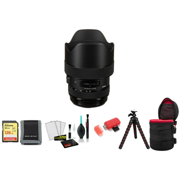 Sigma 14-24mm f/2.8 DG HSM Art Lens for Canon EF with Tripod and More