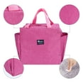 thumbnail image 3 of Unique Bargains Insulated Bag Lunch Bag Reusable Cooler Bag Pink, 3 of 6
