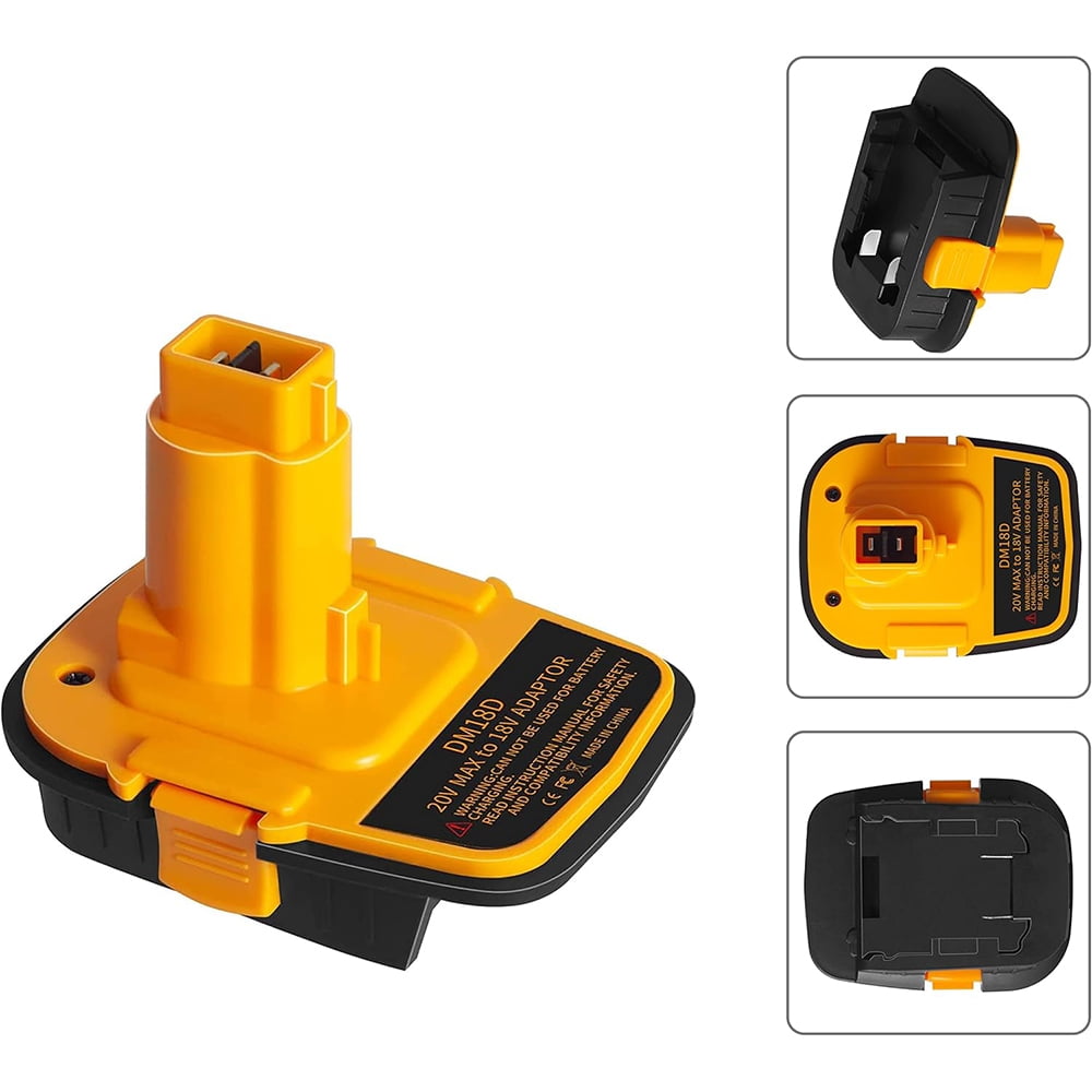 3 PCS DM18D Battery Adapter With USB, Replacement DCA1820 Battery Adapter, Compatible With Dewalt 18V Tools