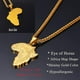 thumbnail image 5 of Collar de mapa de África, cadena de clavícula del ojo de Horus del antiguo Egipto, collar de acero inoxidable Accesorios de mujeroro Feliz Sencillez, 5 of 5