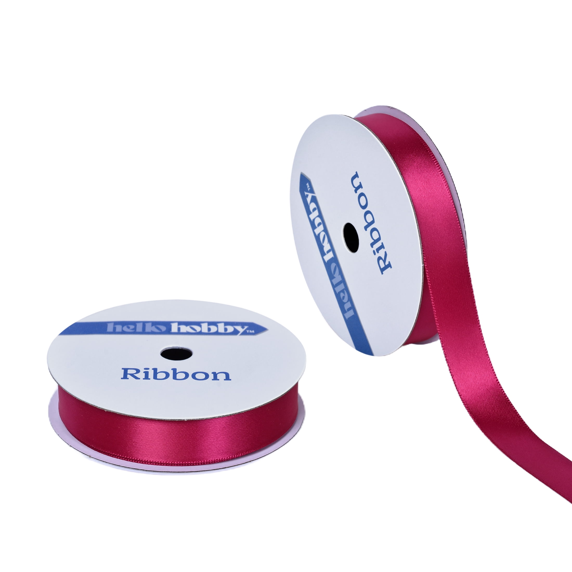 Gwen Studios 5/8" Satin Ribbon in Raspberry, 6 Yards