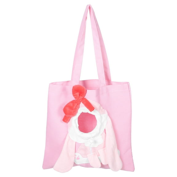 PAMINGONO 1Pack Pink Canvas Cat Carrier Bag for Travel with Breathable Lightweight Design 63x36cm