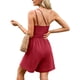 thumbnail image 3 of VISgogo Mono sin mangas para mujer con un hombro, piernas sueltas sólidas Decoración plisada Ropa de verano VISgogo  moda, 3 of 4