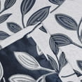 thumbnail image 7 of Superior Blackout Leaves Light Filtering Rod pocket Curtain Panel Set, 42"x108", White-Navy Blue, 7 of 7