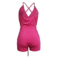 thumbnail image 3 of Akmipoem Sexy Short Rompers Playsuit for Women Plus Sexy Wrap Deep V Neck Sleeveless Jumpsuits, 3 of 6