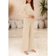 thumbnail image 4 of Mono Enterizo PRETTYGARDEN Mujer Cuello Simulado Manga Larga Beige Talla L, 4 of 8
