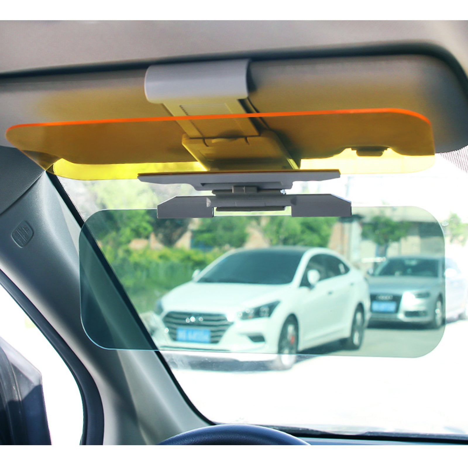 Universal Size Anti-Dazzle Visor Sun Blocker Extender Goggles for SUV/Car/Van/Vehicles DRIVIM HD Anti-Glare Car Sun Visor 2 in 1 Day Night Windshield Visor 