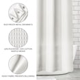 thumbnail image 5 of mDesign Cotton Waffle Knit Shower Curtain for Bathroom, 72" x 72" - Stone White, 5 of 8