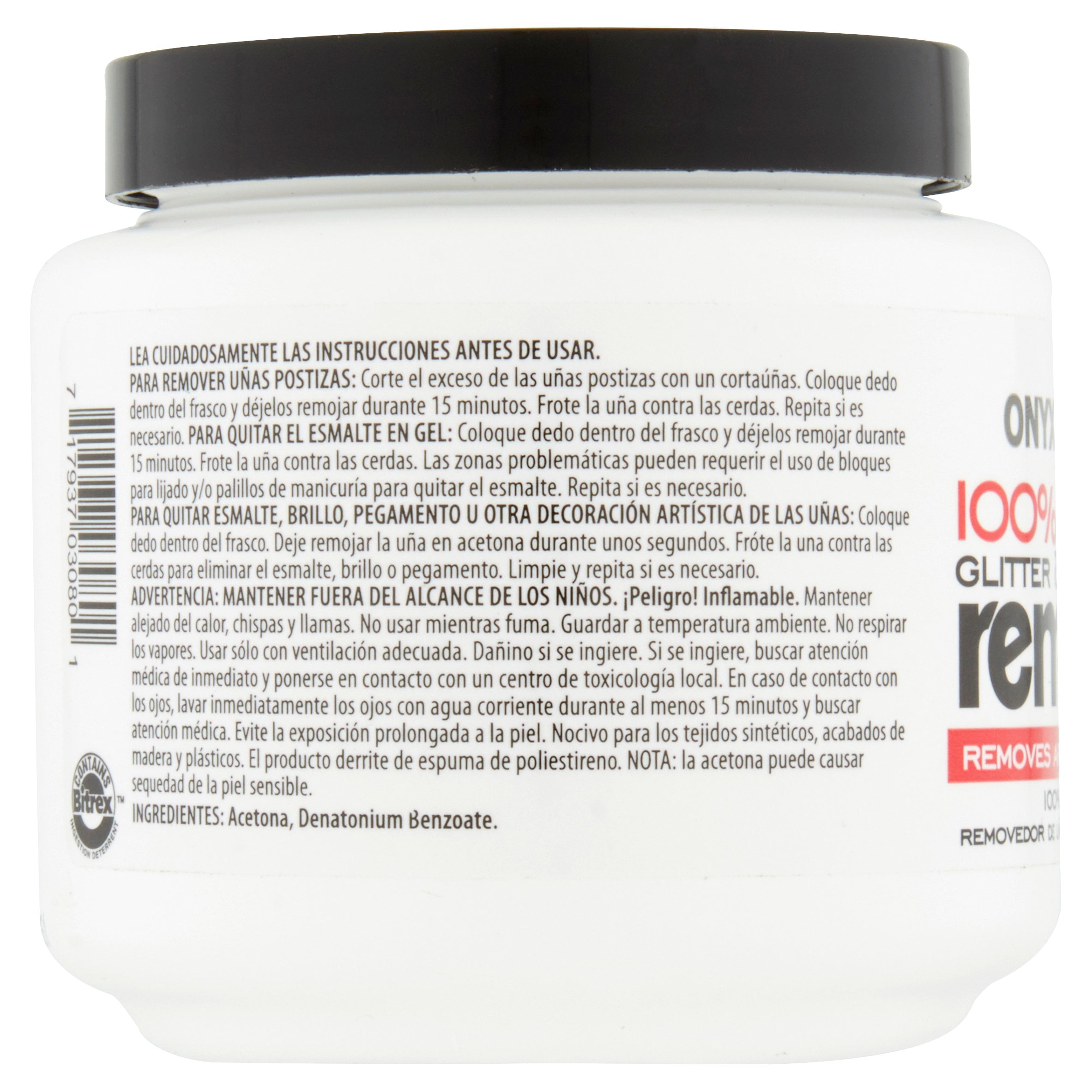 Onyx Professional 100 Acetone Glitter Polish Remover 8 Fl Oz Walmart Com Walmart Com