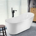 thumbnail image 5 of Vanity Art 67" x 29" Acrylic Freestanding Bathtub Contemporary Soaking Tub with Overflow and Pop-Up Drain, VA6904-L, 5 of 5