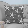thumbnail image 4 of Pillow Covers 18x18 Set of 2, Black Starfish Coastal Square Throw Pillow Covers for Couch/Sofa/Living Room, Summer Beach Nautical Sea Ocean Decorative Soft Pillowcases for Couch Throw Pillows, 4 of 7