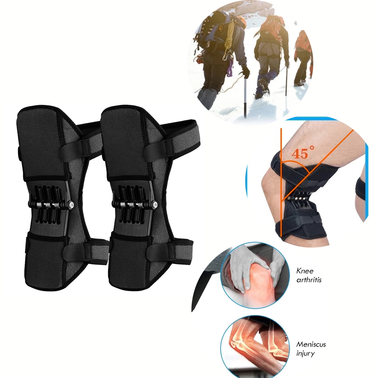 Patella Booster Spring Knee Brace Support for Mountaineering Squat SEE VIDEO.. 