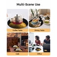 thumbnail image 2 of 15 Inch Round Placemats Set of 6, Yellow Fruit Non Slip Heat Insulation PP Table Mats, Modern Minimalist Decor Black Background Washable Place Mats for Kitchen Dining Party Table Decor, 2 of 7